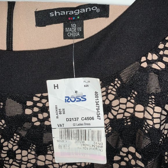 black, and nude sleeveless lace dress NWT - Picture 4 of 11